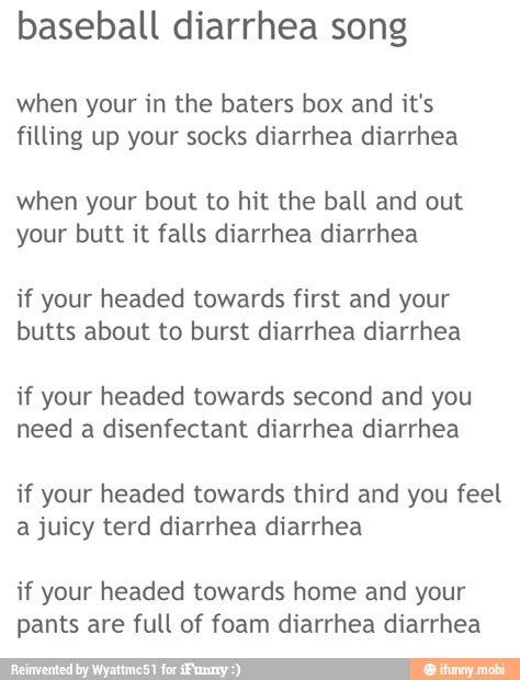 The duration is 3 minutes 15 seconds. . Diarrhea song baseball